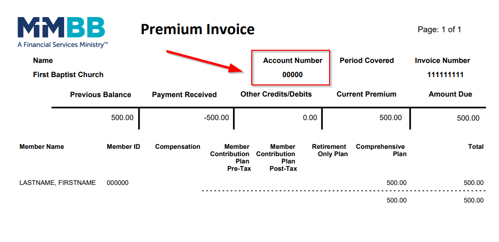 Account Number Format